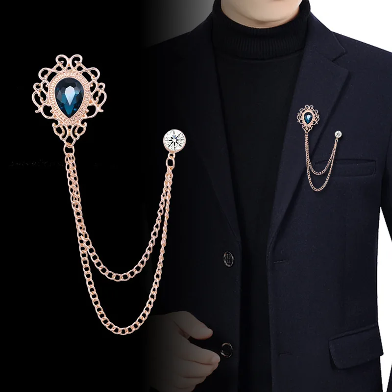 Men'S Suit Accessories - جديد خمر شرابة سلسلة حجر الراين