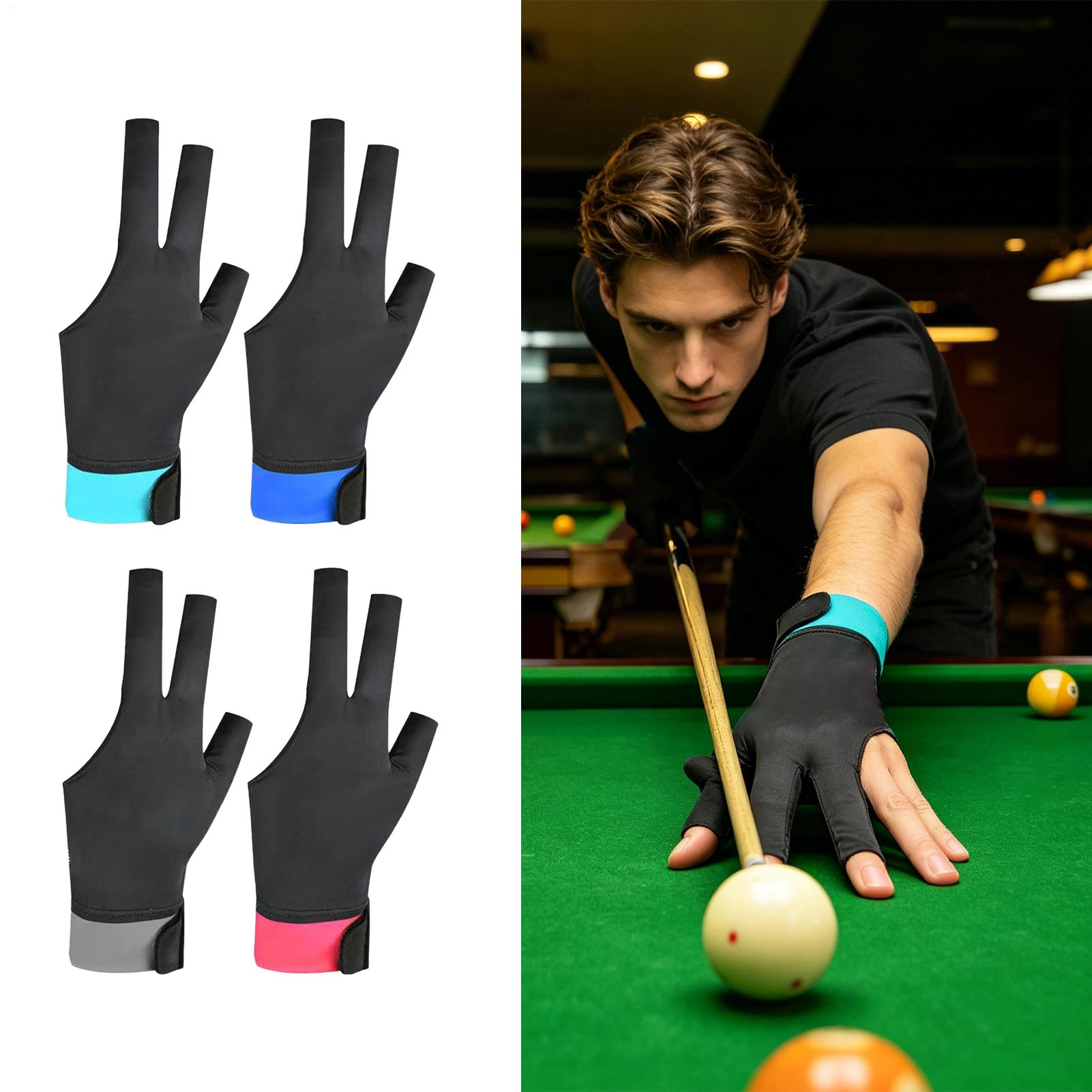 Men Accessories For Hand - قفاز البلياردو ثلاثي الأصابع مضاد للانزلاق،
