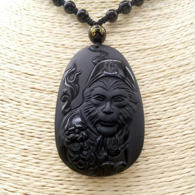 Men Accessories For Hand - حجر السج الطبيعي الشمس WuKong قلادة