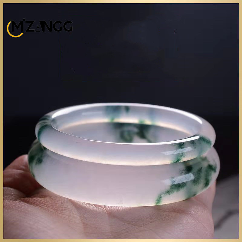 Men Accessories For Hand - الأخضر الطبيعي الجاديت الإسورة اليشم سوار