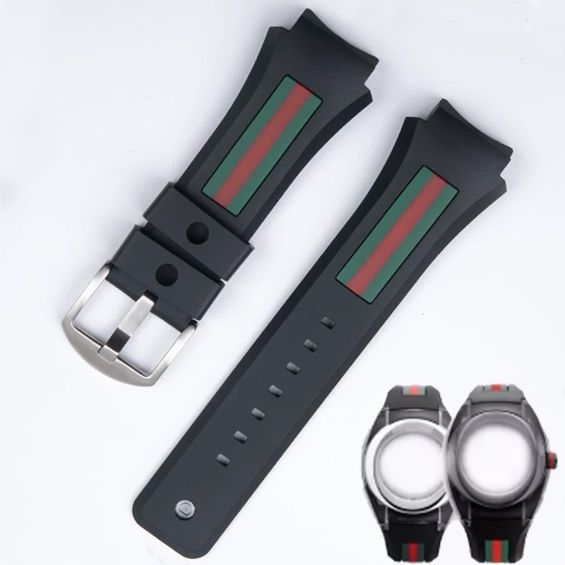 Men'S Accessories Gucci - إكسسوارات ساعة غوتشي YA137/YA137107A المطاطية، حزام