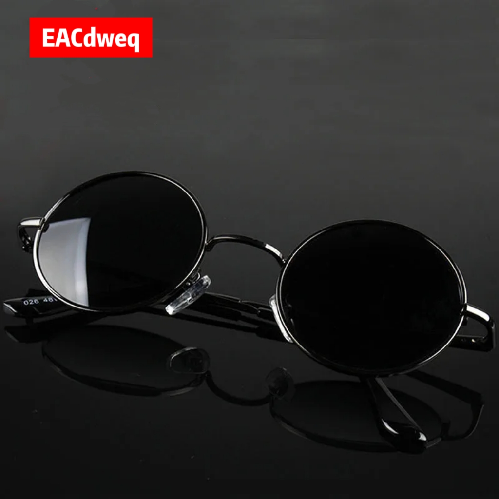Sunglasses Polarized Men - نظارات شمسية دائرية عتيقة الطراز للرجال