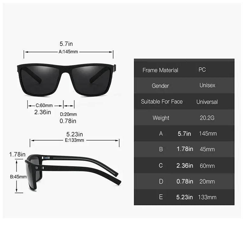 نظارات شمسية رياضية مربعة للرج - مراجعة Sunglasses Polarized Men وسعره